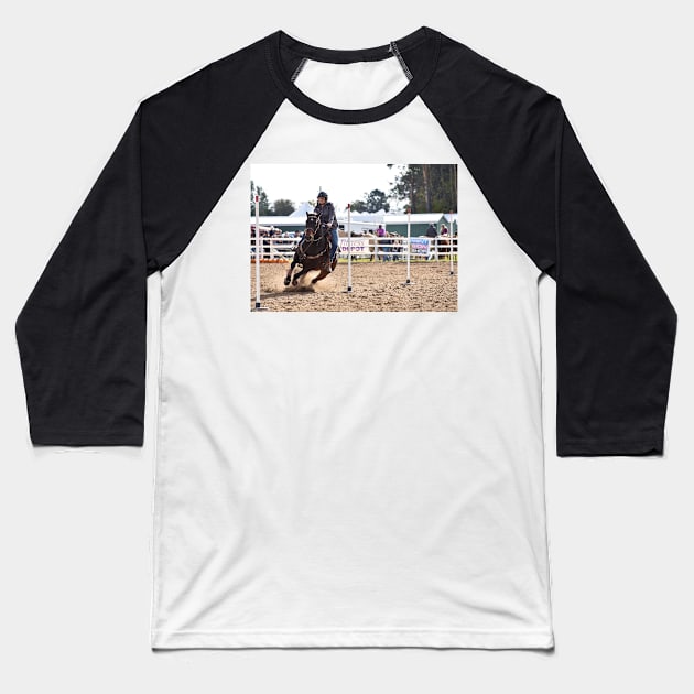 Barrel racing Baseball T-Shirt by theartsyeq